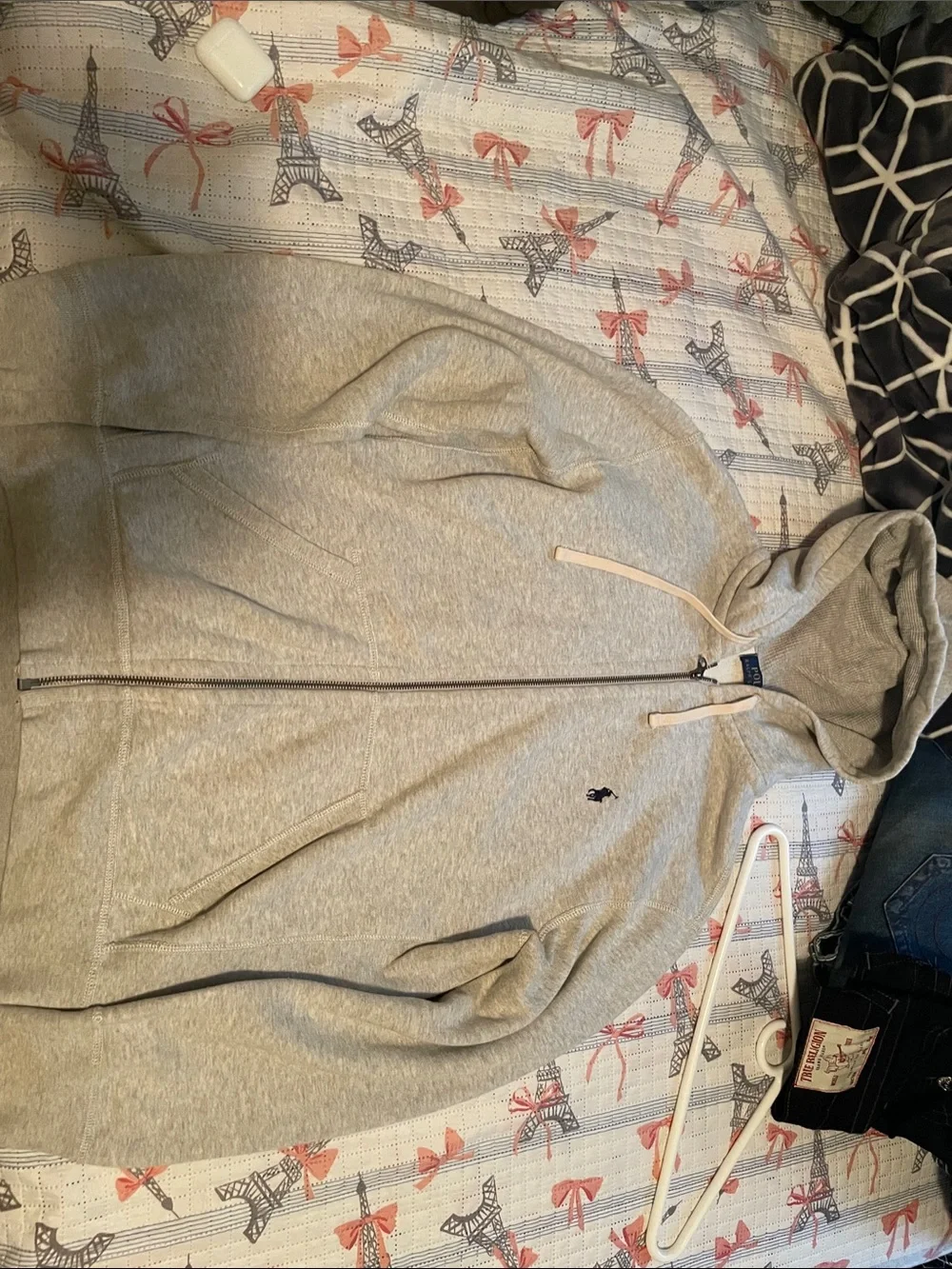 Polo by Ralph Lauren Light Gray Full-Zip Hoodie